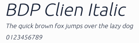 BDP Clien Italic預覽圖