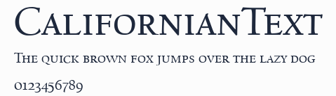 CalifornianText預覽圖