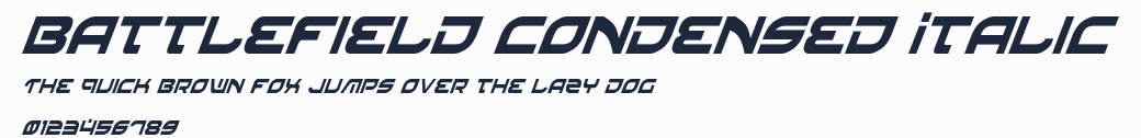 Battlefield Condensed Italic預覽圖