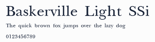 Baskerville Light SSi預覽圖