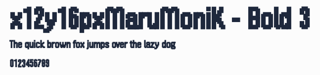x12y16pxMaruMoniK - Bold 3預覽圖