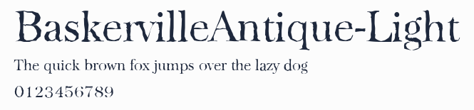 BaskervilleAntique-Light預覽圖