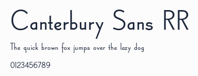 Canterbury Sans RR預覽圖