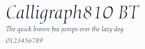 Calligraph810 BT預覽圖