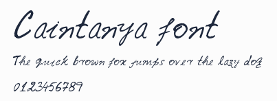 Caintanya font預覽圖