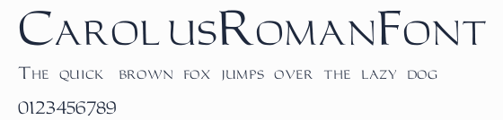 CarolusRomanFont預覽圖