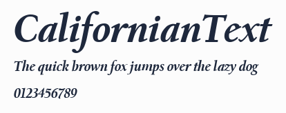 CalifornianText預覽圖