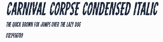 Carnival Corpse Condensed Italic預覽圖