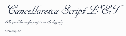 Cancellaresca Script LET預覽圖