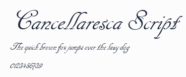 Cancellaresca Script預覽圖