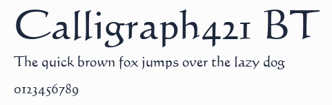 Calligraph421 BT預覽圖