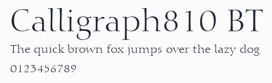 Calligraph810 BT預覽圖
