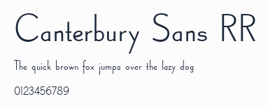 Canterbury Sans RR預覽圖