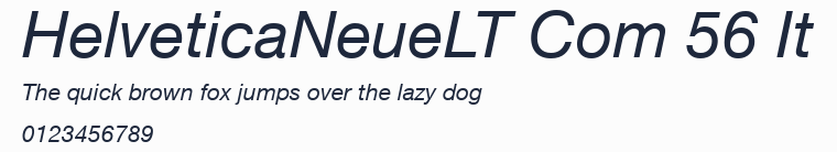 HelveticaNeueLT Com 56 It預覽圖