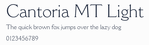 Cantoria MT Light預覽圖