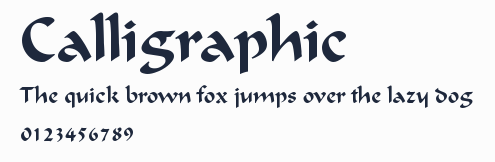 Calligraphic預覽圖