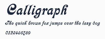 Calligraph預覽圖
