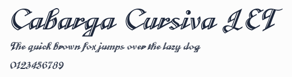 Cabarga Cursiva LET預覽圖