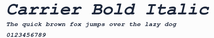 Carrier Bold Italic預覽圖