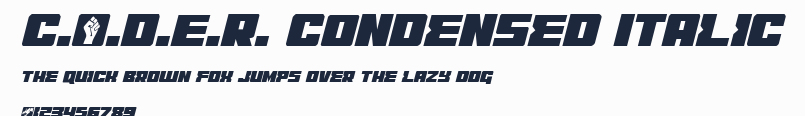 C.O.D.E.R. Condensed Italic預覽圖