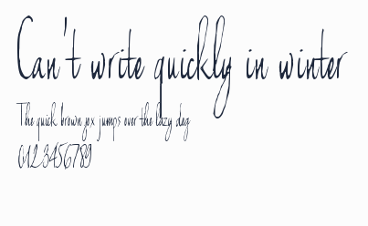 Can't write quickly in winter預覽圖