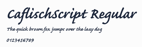 CaflischScript Regular預覽圖