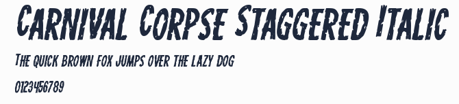 Carnival Corpse Staggered Italic預覽圖