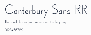 Canterbury Sans RR預覽圖