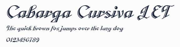Cabarga Cursiva LET預覽圖