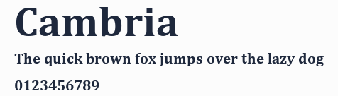 Cambria預覽圖