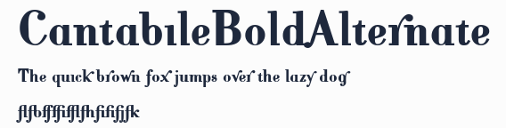 CantabileBoldAlternate預覽圖