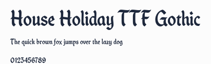 House Holiday TTF Gothic預覽圖
