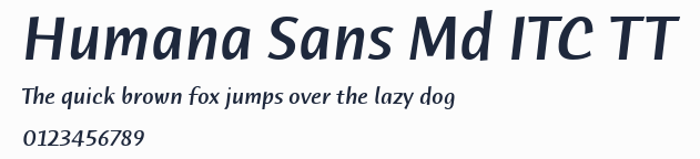 Humana Sans Md ITC TT預覽圖
