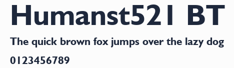 Humanst521 BT預覽圖