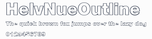 HelvNueOutline預覽圖