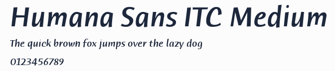 Humana Sans ITC Medium預覽圖