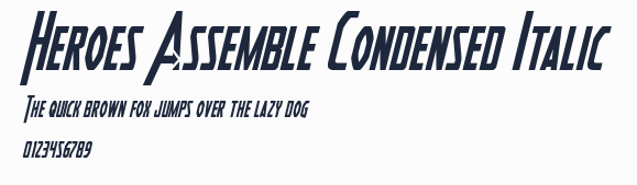 Heroes Assemble Condensed Italic預覽圖