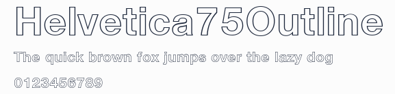 Helvetica75Outline預覽圖