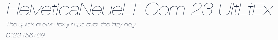 HelveticaNeueLT Com 23 UltLtEx預覽圖