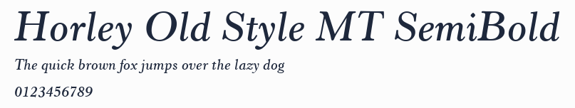 Horley Old Style MT SemiBold預覽圖