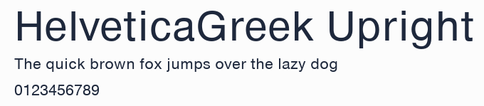 HelveticaGreek Upright預覽圖