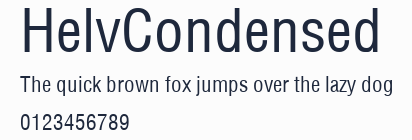 HelvCondensed預覽圖