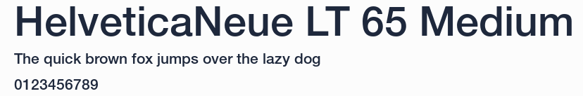 HelveticaNeue LT 65 Medium預覽圖