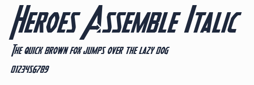 Heroes Assemble Italic預覽圖