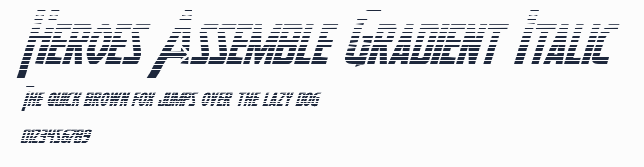 Heroes Assemble Gradient Italic預覽圖