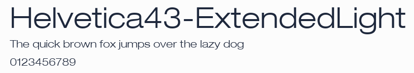 Helvetica43-ExtendedLight預覽圖