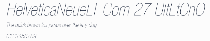 HelveticaNeueLT Com 27 UltLtCnO預覽圖