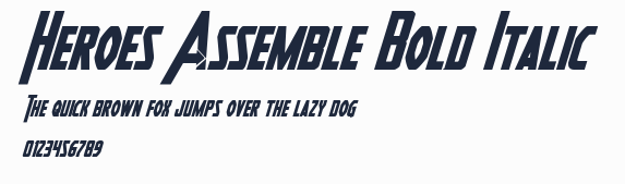Heroes Assemble Bold Italic預覽圖
