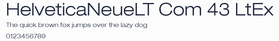 HelveticaNeueLT Com 43 LtEx預覽圖
