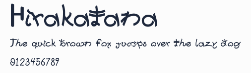 Hirakatana預覽圖